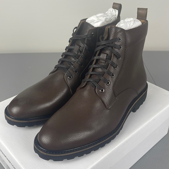 Donald J. Pliner Other - Donald Pliner James Lace Up Pebbled Leather Boot.